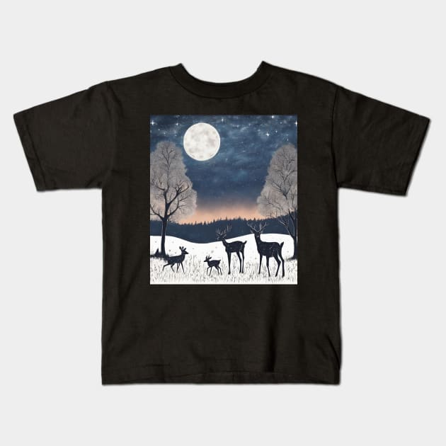 Who stole the night? Kids T-Shirt by Jolyful Drawing